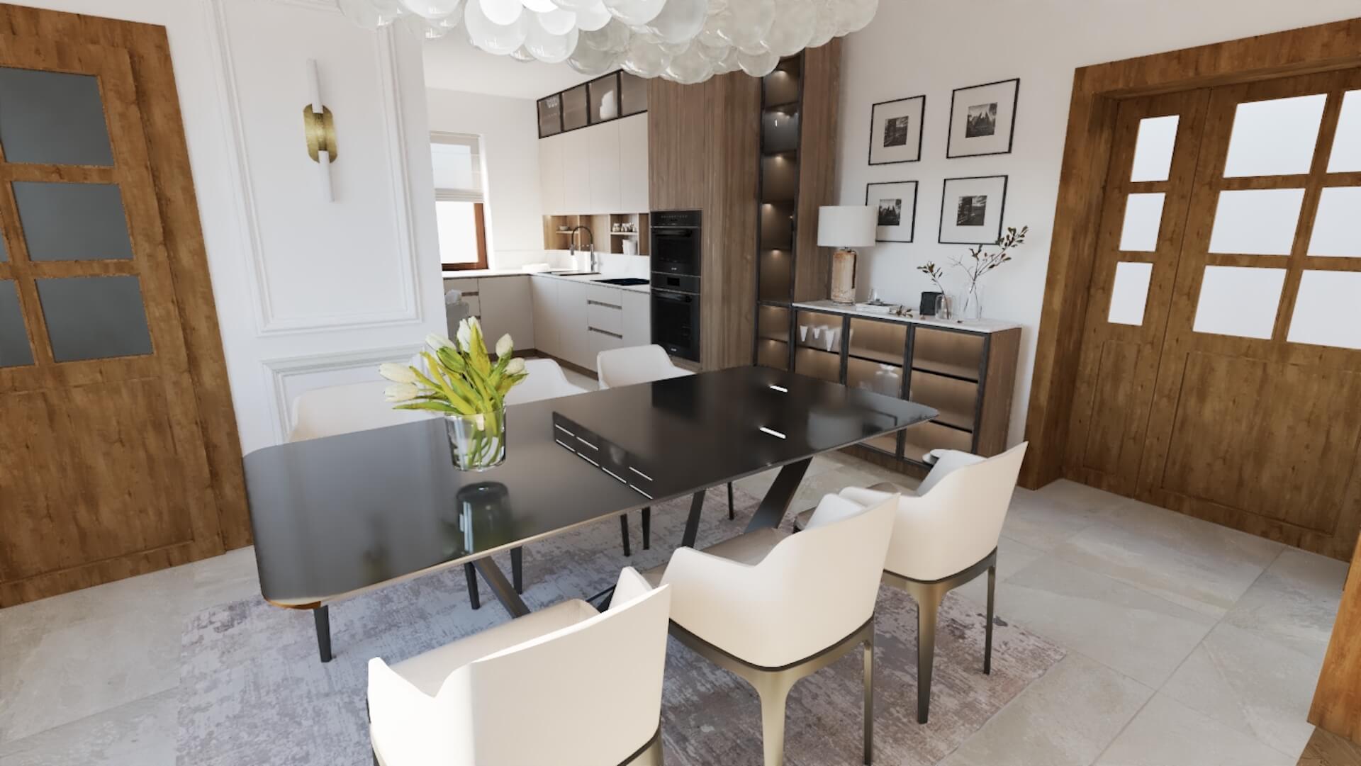 Návrh kuchyne s jedálňou, 2022