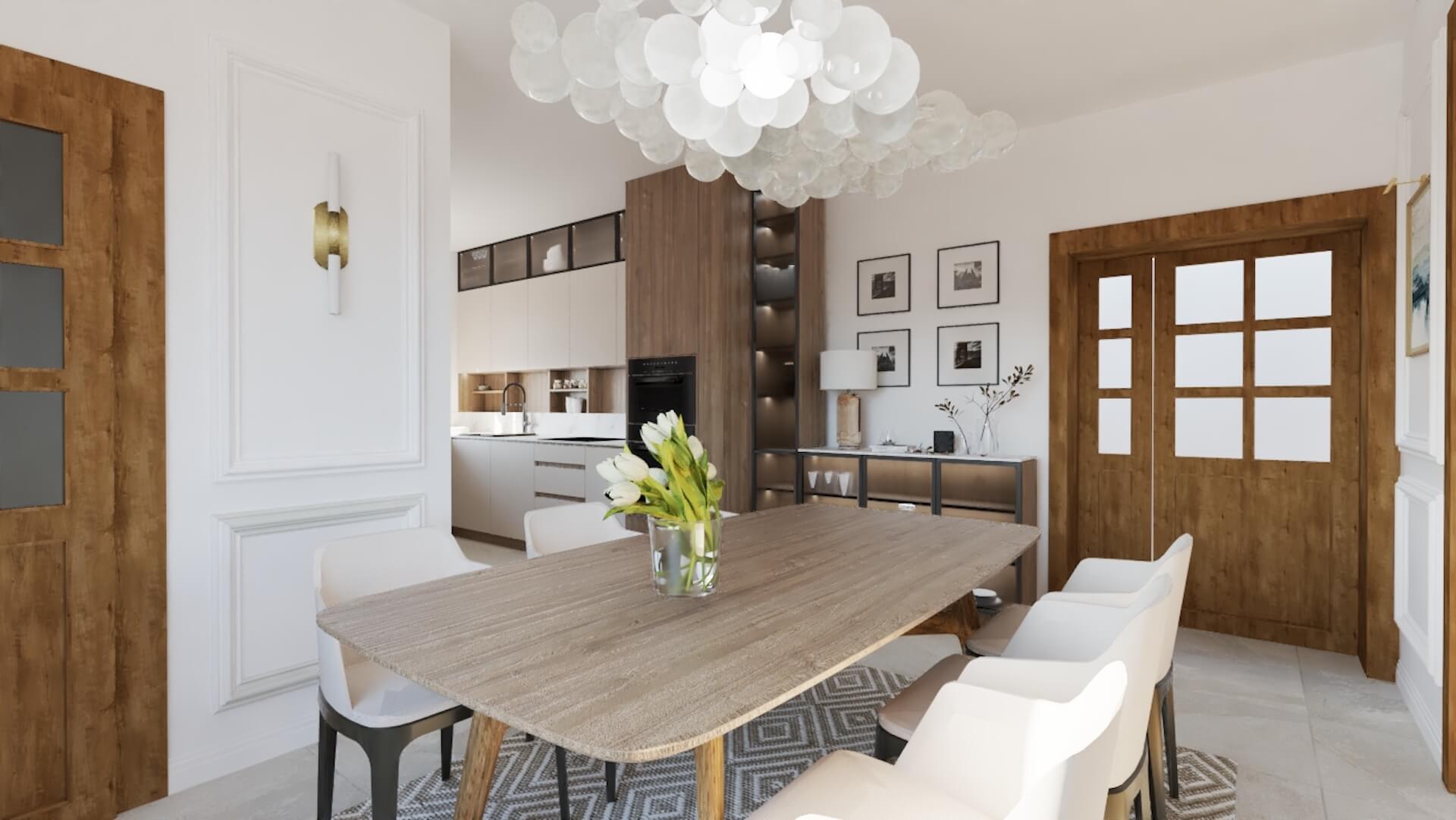 Návrh kuchyne s jedálňou, 2022