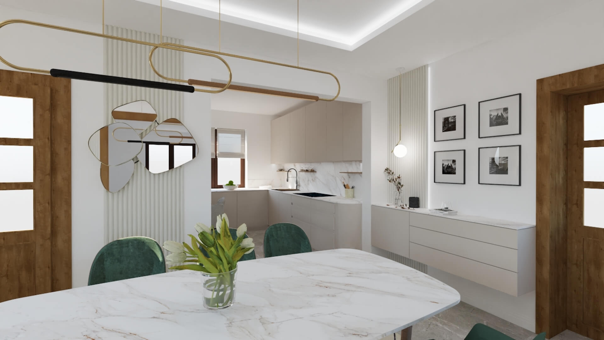 Návrh kuchyne s jedálňou, 2022